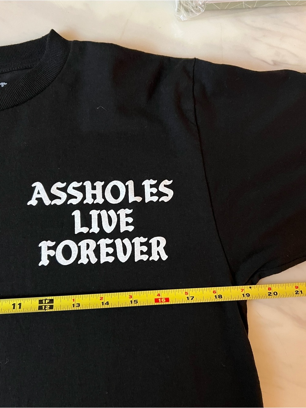 A**holes Live Forever Men’s Medium Black Graphic Logo T-Shirt Front Back Print - Picture 4 of 5